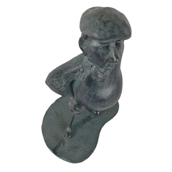 Vintage 70s-80s Big Belly 8" Golfer Statue Figure, Golfing Dad Grandpa Funny Day - Picture 7 of 8
